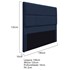 Cabeceira Casal Brick P02 140 cm para cama Box Suede Azul Marinho - Amarena Móveis