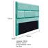 Cabeceira Casal Brick P02 140 cm para cama Box Suede Azul Tiffany - Amarena Móveis