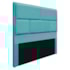 Cabeceira Casal Brick P02 140 cm para cama Box Suede Azul Turquesa - Amarena Móveis