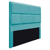 Cabeceira Casal Brick P02 140 cm para cama Box Suede Azul Turquesa - Amarena Móveis