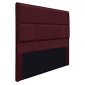 Cabeceira Casal Brick P02 140 cm para cama Box Suede Bordô - Amarena Móveis