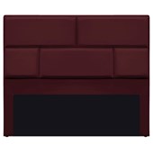 Cabeceira Casal Brick P02 140 cm para cama Box Suede Bordô - Amarena Móveis