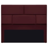 Cabeceira Casal Brick P02 140 cm para cama Box Suede Bordô - Amarena Móveis