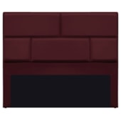 Cabeceira Casal Brick P02 140 cm para cama Box Suede Bordô - Amarena Móveis