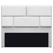 Cabeceira Casal Brick P02 140 cm para cama Box Suede Branco - Amarena Móveis