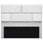 Cabeceira Casal Brick P02 140 cm para cama Box Suede Branco - Amarena Móveis