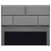 Cabeceira Casal Brick P02 140 cm para cama Box Suede Cinza - Amarena Móveis