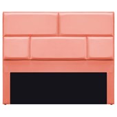 Cabeceira Casal Brick P02 140 cm para cama Box Suede Coral - Amarena Móveis