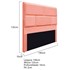 Cabeceira Casal Brick P02 140 cm para cama Box Suede Coral - Amarena Móveis