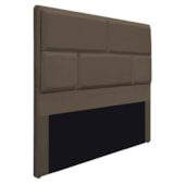 Cabeceira Casal Brick P02 140 cm para cama Box Suede Marrom - Amarena Móveis