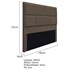 Cabeceira Casal Brick P02 140 cm para cama Box Suede Marrom - Amarena Móveis