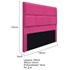Cabeceira Casal Brick P02 140 cm para cama Box Suede Pink - Amarena Móveis
