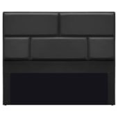 Cabeceira Casal Brick P02 140 cm para cama Box Suede Preto - Amarena Móveis