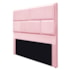 Cabeceira Casal Brick P02 140 cm para cama Box Suede Rosa Bebê - Amarena Móveis