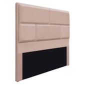 Cabeceira Casal Brick P02 140 cm para cama Box Suede Rosê - Amarena Móveis