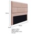 Cabeceira Casal Brick P02 140 cm para cama Box Suede Rosê - Amarena Móveis