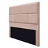 Cabeceira Casal Brick P02 140 cm para cama Box Suede Rosê - Amarena Móveis
