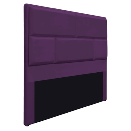 Cabeceira Casal Brick P02 140 cm para cama Box Suede Roxo - Amarena Móveis