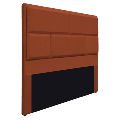 Cabeceira Casal Brick P02 140 cm para cama Box Suede Terracota - Amarena Móveis