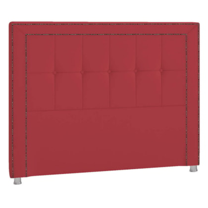 Cabeceira Casal Catania P04 140 cm Suede  Vermelho TCA 53 - Amarena Móveis