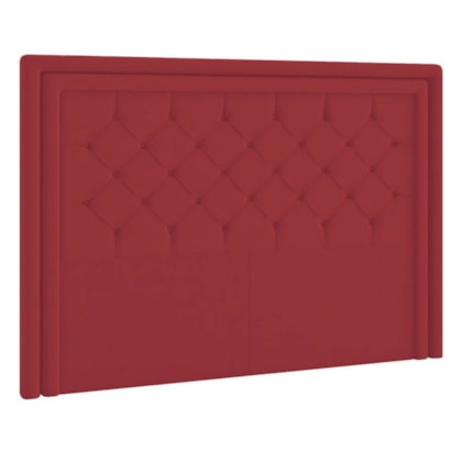 Cabeceira Casal Estocolmo P04 140 cm Suede  Vermelho TCA 53 - Amarena Móveis