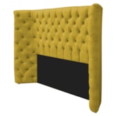 Cabeceira Casal Everest P02 140 cm para cama Box Suede Amarelo - Amarena Móveis