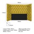 Cabeceira Casal Everest P02 140 cm para cama Box Suede Amarelo - Amarena Móveis