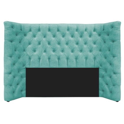 Cabeceira Casal Everest P02 140 cm para cama Box Suede Azul Tiffany - Amarena Móveis