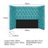 Cabeceira Casal Everest P02 140 cm para cama Box Suede Azul Turquesa - Amarena Móveis