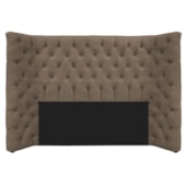 Cabeceira Casal Everest P02 140 cm para cama Box Suede Marrom - Amarena Móveis
