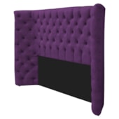 Cabeceira Casal Everest P02 140 cm para cama Box Suede Roxo - Amarena Móveis