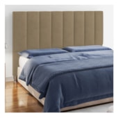 Cabeceira Casal Hannover P04 140 cm Suede Bege TCA 941 - Amarena Móveis