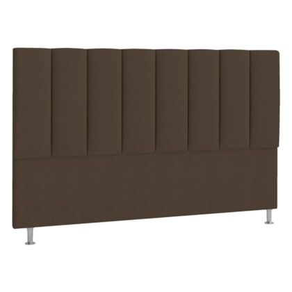 Cabeceira Casal Hannover P04 140 cm Suede Marrom TCA 942 - Amarena Móveis