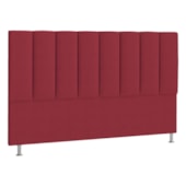 Cabeceira Casal Hannover P04 140 cm Suede  Vermelho TCA 53 - Amarena Móveis