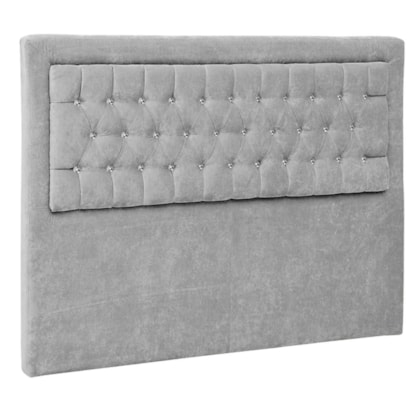 Cabeceira Casal Iasi P04 140 cm Suede Cinza TCA 940 - Amarena Móveis