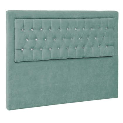 Cabeceira Casal Iasi P04 140 cm Suede Turquesa TCA 946 - Amarena Móveis