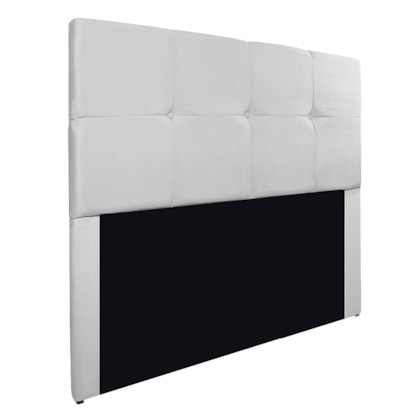 Cabeceira Casal Marseille P02 140 cm Suede Branco - Amarena Móveis