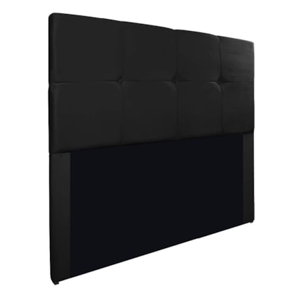 Cabeceira Casal Marseille P02 140 cm Suede Preto - Amarena Móveis