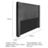 Cabeceira Casal Minsk P02 140 cm para cama Box Linho Cinza Escuro - Amarena Móveis