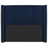 Cabeceira Casal Minsk P02 140 cm para cama Box Suede Azul Marinho - Amarena Móveis