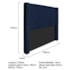 Cabeceira Casal Minsk P02 140 cm para cama Box Suede Azul Marinho - Amarena Móveis