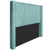 Cabeceira Casal Minsk P02 140 cm para cama Box Suede Azul Tiffany - Amarena Móveis