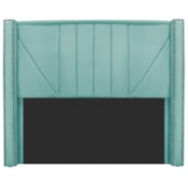 Cabeceira Casal Minsk P02 140 cm para cama Box Suede Azul Tiffany - Amarena Móveis