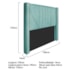 Cabeceira Casal Minsk P02 140 cm para cama Box Suede Azul Tiffany - Amarena Móveis