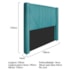 Cabeceira Casal Minsk P02 140 cm para cama Box Suede Azul Turquesa - Amarena Móveis