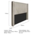 Cabeceira Casal Minsk P02 140 cm para cama Box Suede Bege - Amarena Móveis