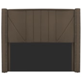 Cabeceira Casal Minsk P02 140 cm para cama Box Suede Marrom - Amarena Móveis