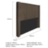Cabeceira Casal Minsk P02 140 cm para cama Box Suede Marrom - Amarena Móveis
