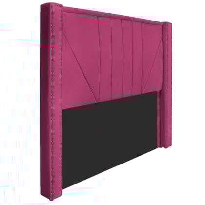 Cabeceira Casal Minsk P02 140 cm para cama Box Suede Pink - Amarena Móveis