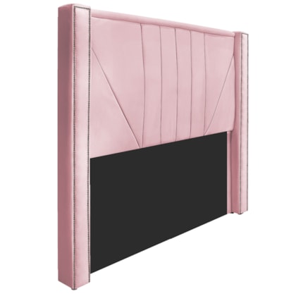 Cabeceira Casal Minsk P02 140 cm para cama Box Suede Rosa Bebê - Amarena Móveis